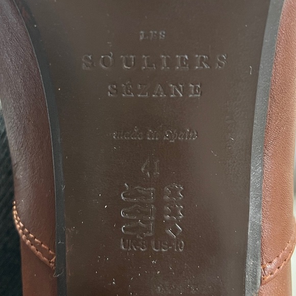 Sézane Dorie Leather Ankle Boots in Vintage Smooth Chocolate Brown Size 41 US 10 - Picture 13 of 13